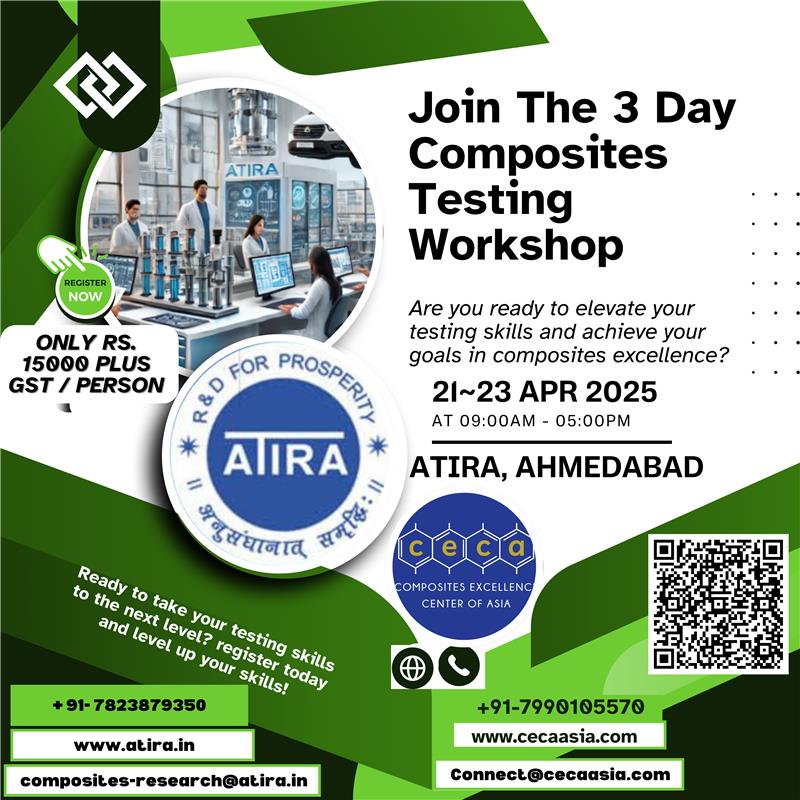 3 Day Master Workshop on Composites Testing and Standards by ATIRA and CECA